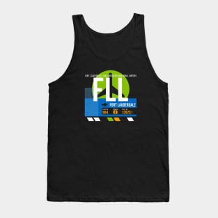 Fort Lauderdale (FLL) Airport // Retro Sunset Baggage Tag Tank Top